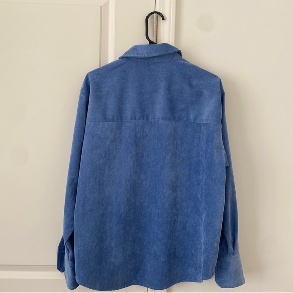 Zara Fine Waled Corduroy Shacket Sz Large Casual Preppy Cool Fall Spring School - Picture 6 of 9